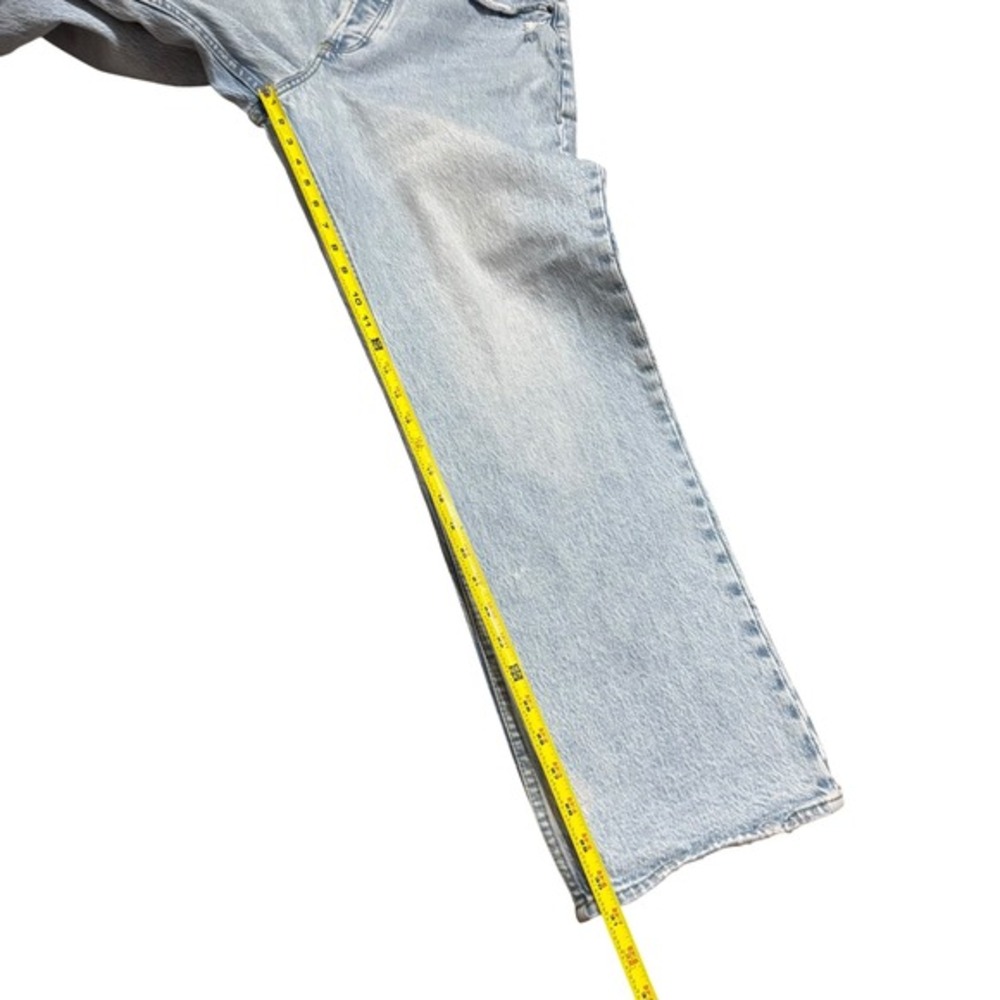 Abercrombie & Fitch Curve Love 90s Low Rise Baggy Jeans Light Wash Denim Size 30 - Picture 8 of 11